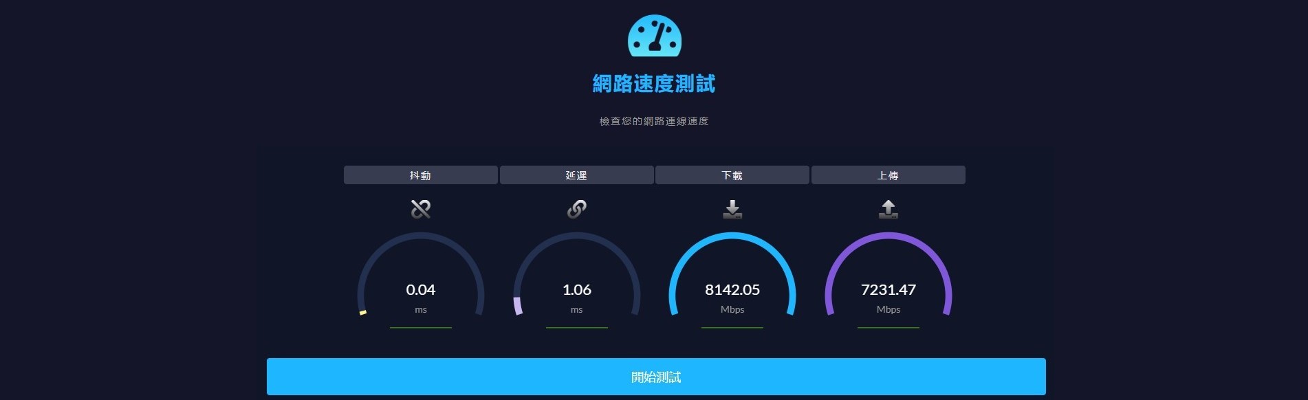 快速簡單的網路速度測試